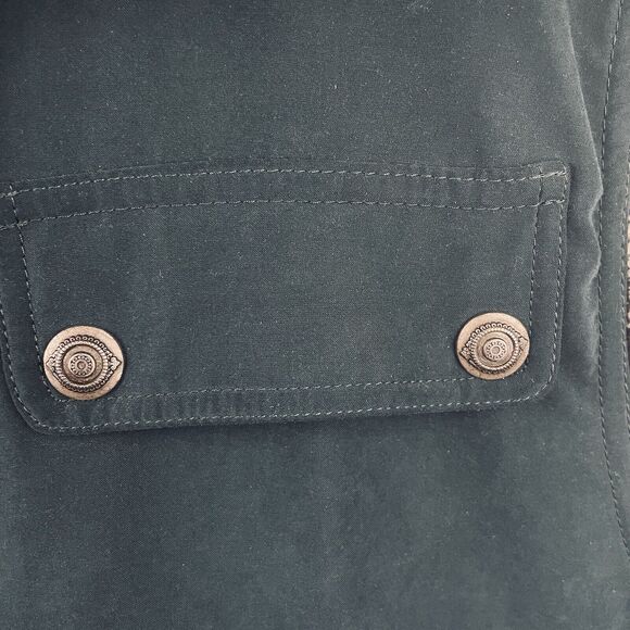 Vtg Nils Reversible Vest Women 8 Green Black Faux Fur Ski Equestrian Pockets USA - Picture 4 of 12